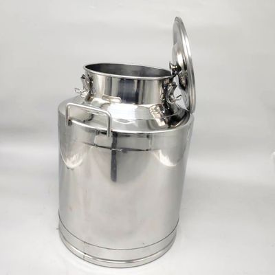 মিরর পলিশিং 40ltr স্টেইনলেস স্টিল পিনাট বাটার ফার্ম সিলযুক্ত দুধ ক্যান